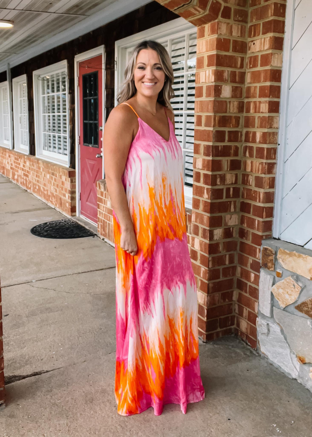 orange cami dress Pink and Medium Gunne Sax dress Color:SOFT YELLOW have maxi dress from High Low Silky Satin