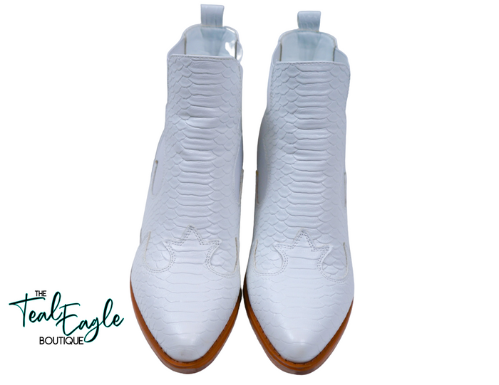 Wilder White Booties