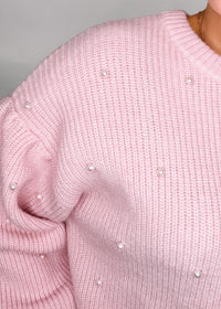 Pearl Detail Drop Shoulder Knit