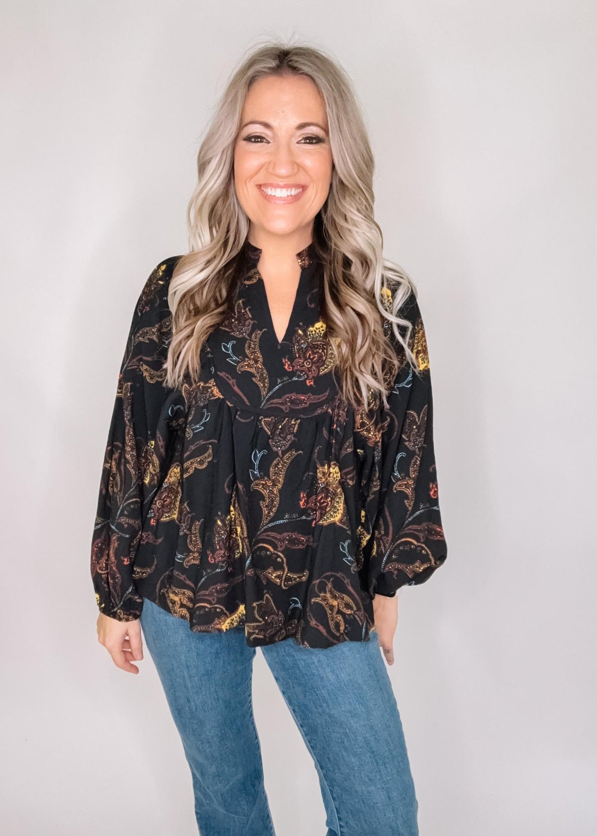 Black Mix Blouse