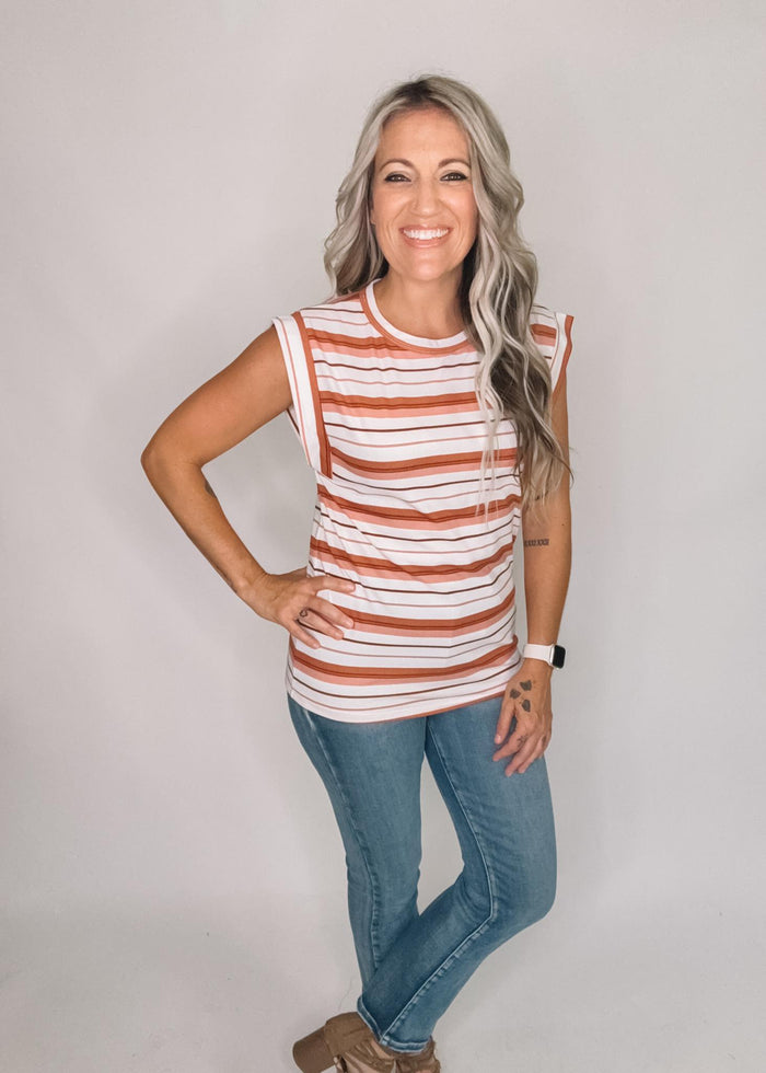 Marsala Striped Top