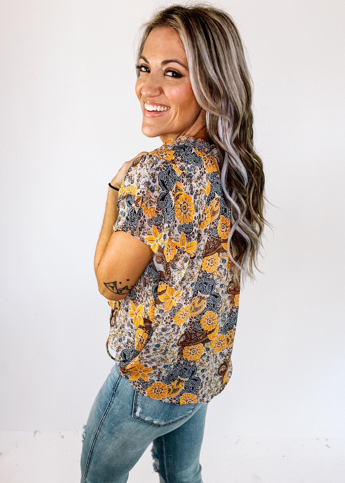 Printed Chiffon Blouse