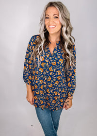 Navy Lizzy Top