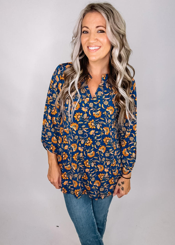Navy Lizzy Top