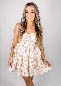 Flirty Floral Tiered Mini Dress