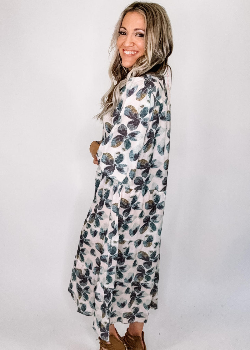 BLACK FRIDAY- Ivory Mixed Dress