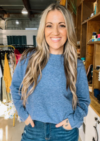 Indigo Knit Sweater