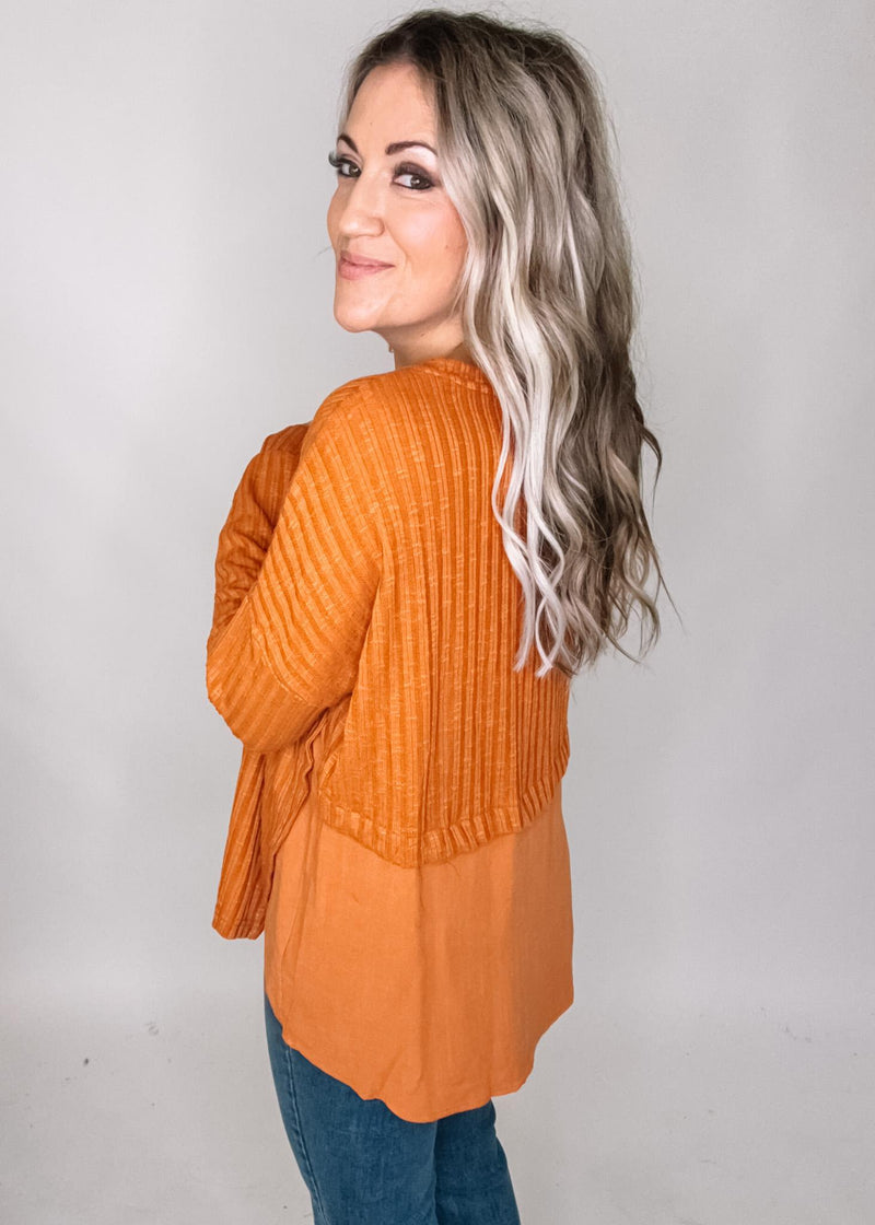 Textured Long Sleeve Top