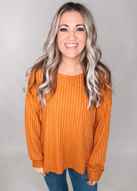 Textured Long Sleeve Top