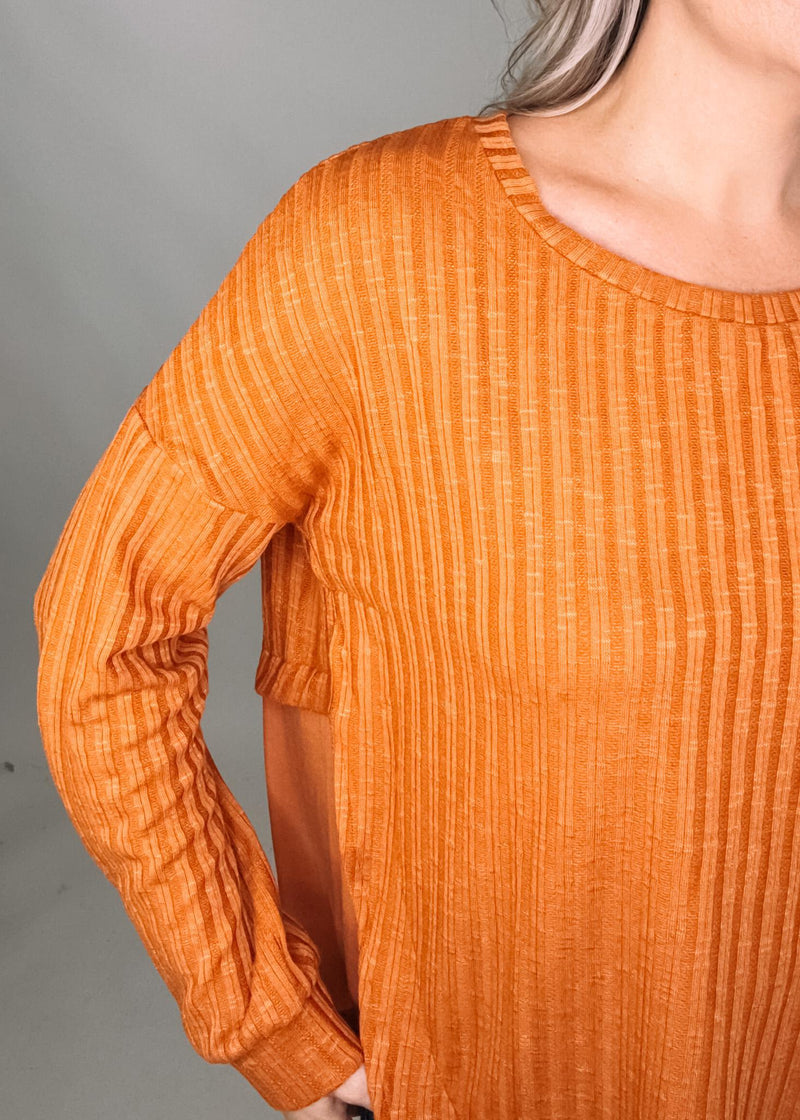 Textured Long Sleeve Top