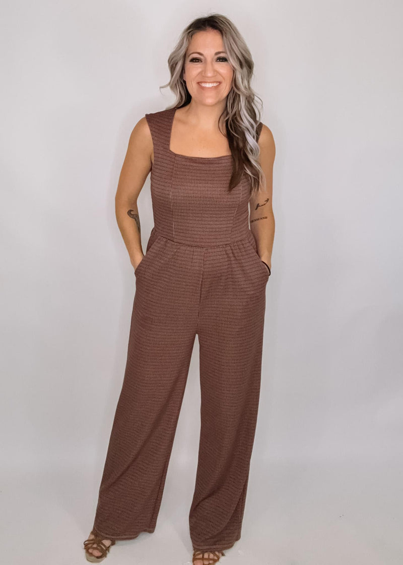 Holiday Houndstooth Jumpsuit