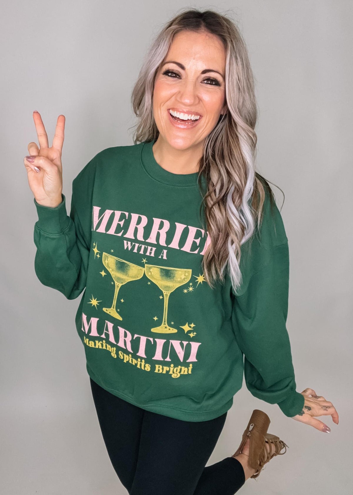 Merrier With Martini Sweatshirt