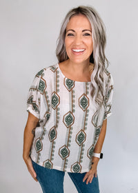 Olive Garden Elastic Cuff Blouse