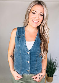 Washed Denim Vest