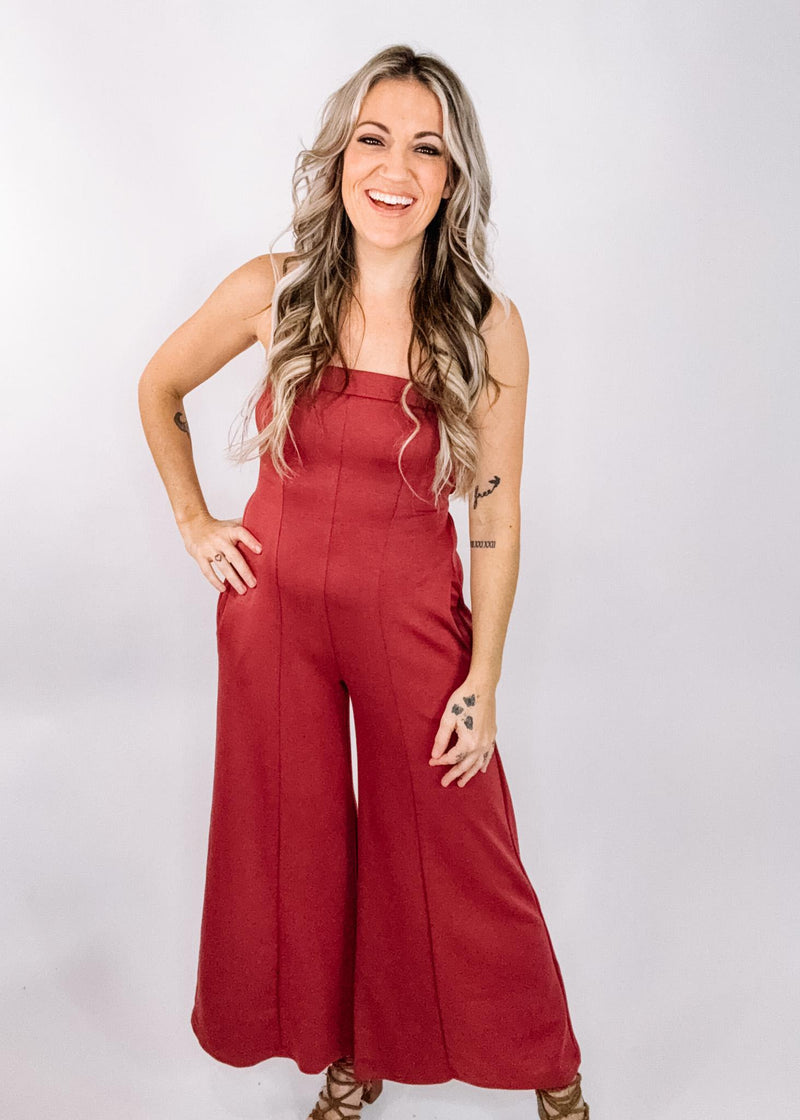 Masala Flared Strapless Jumpsuit