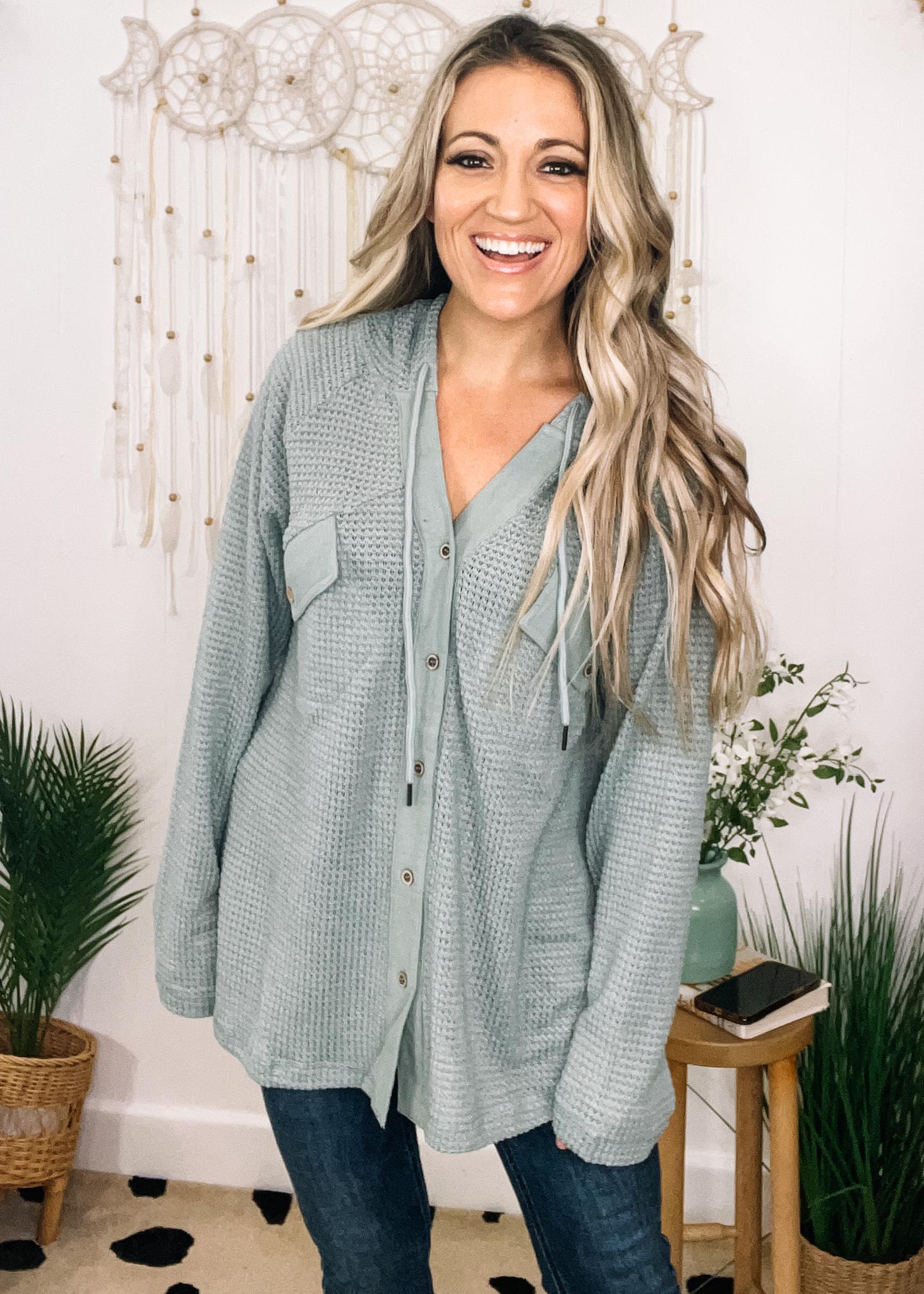 Button down clearance hoodie