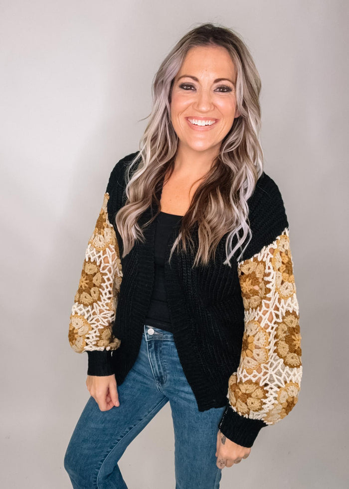 Crochet Sleeve Cardigan
