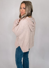 Soft Knit Henley Hoodie