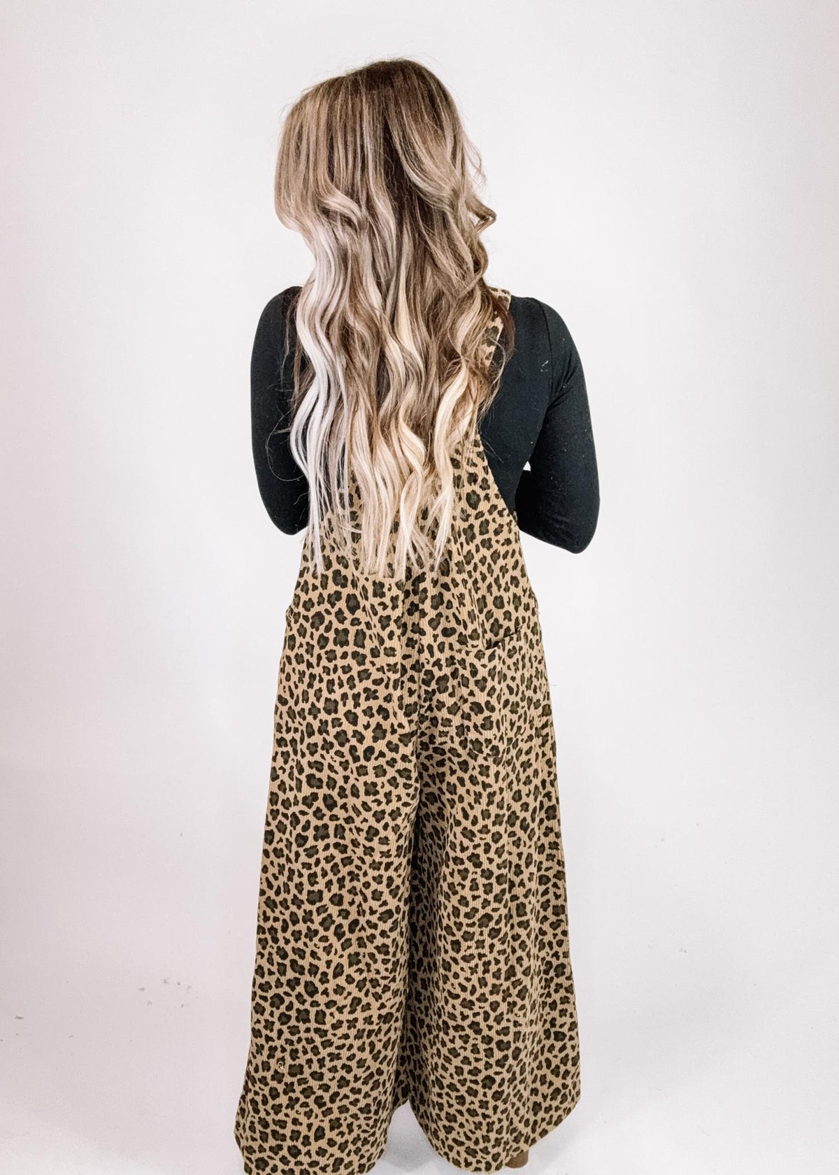 Leopard Corduroy Overalls