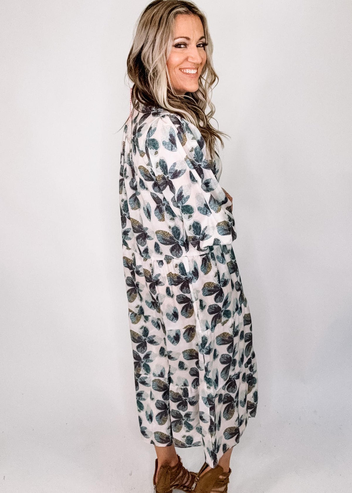 BLACK FRIDAY- Ivory Mixed Dress