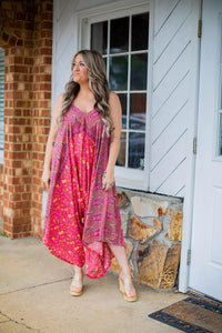 Pink Multi Pattern Romper