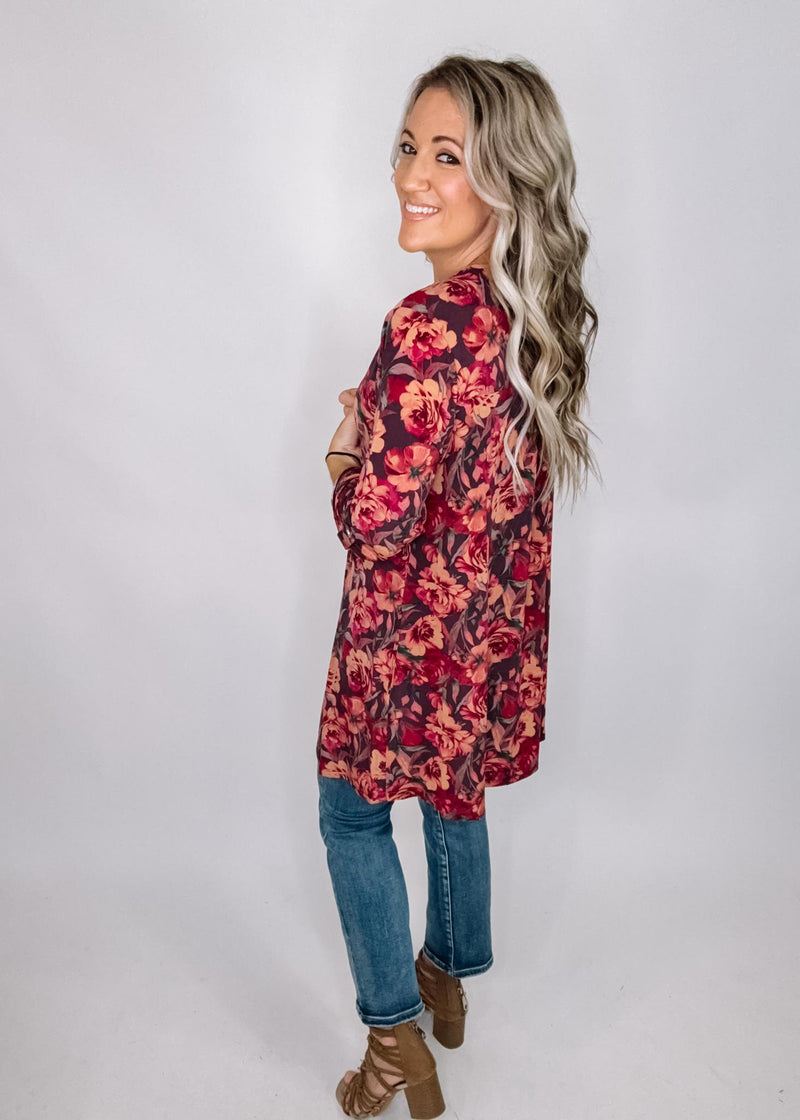Liz Cardigan Eggplant