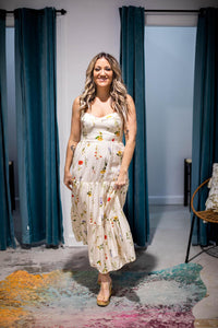 Cream Rustic Floral Maxi