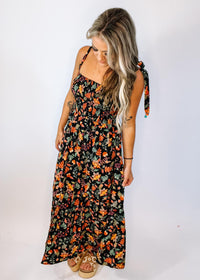 Esmerelda Colorful Smocked Top Maxi