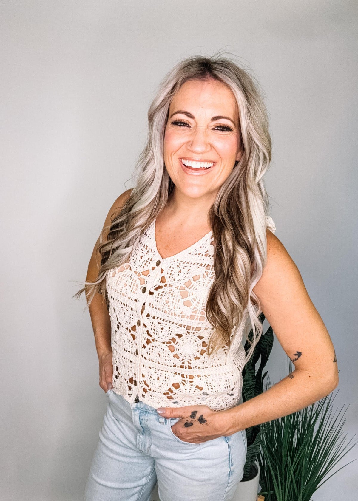 Natural Crochet Vest