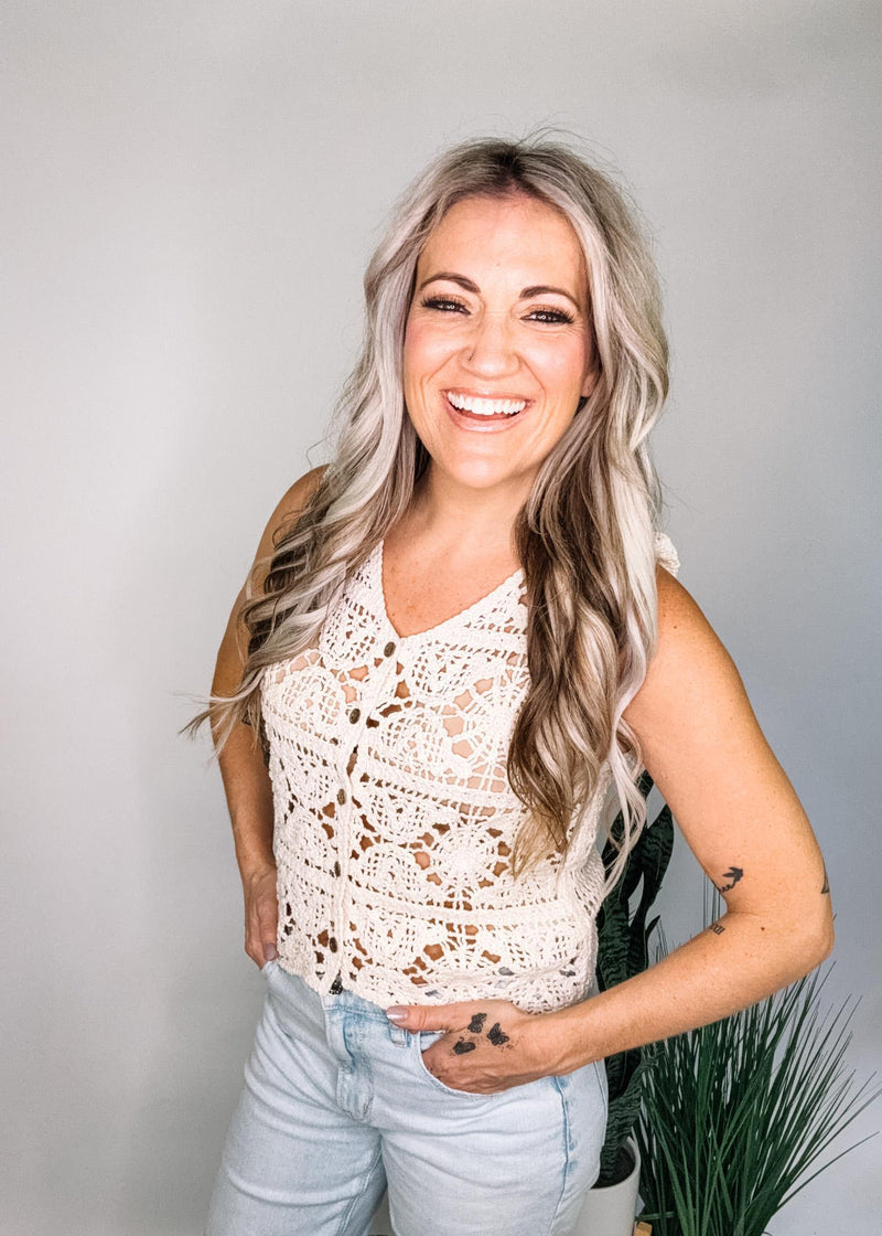 Natural Crochet Vest