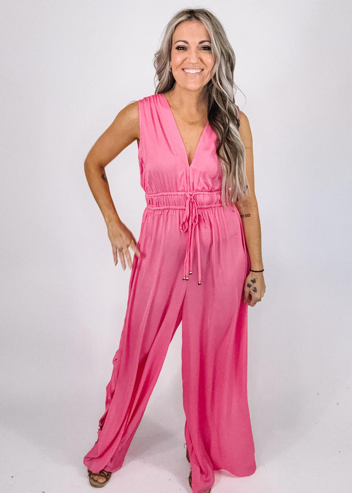 Kelsey  Satin Jumpsuit