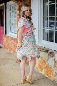 Spring Floral Mix Print Dress