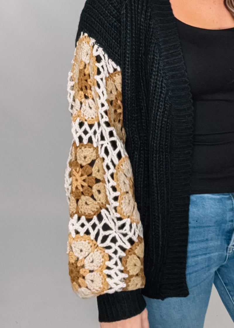 Crochet Sleeve Cardigan
