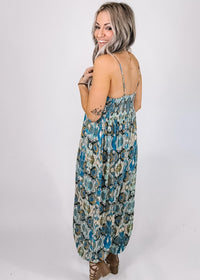 Boho Printed Sleeveless Jumpsuit