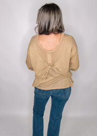 Gold Lurex Scoop Back Top
