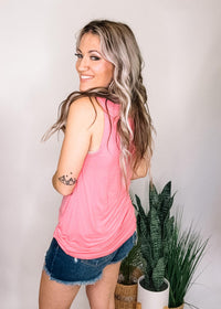 Sleeveless Top with Front Buttons