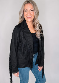 Black Fringe Jacket