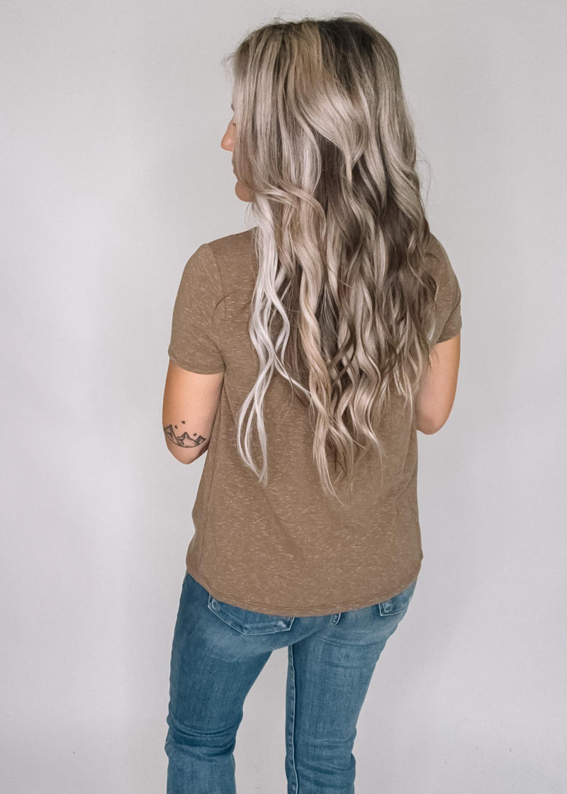 Round Neck Short Sleeve Front Twist Top