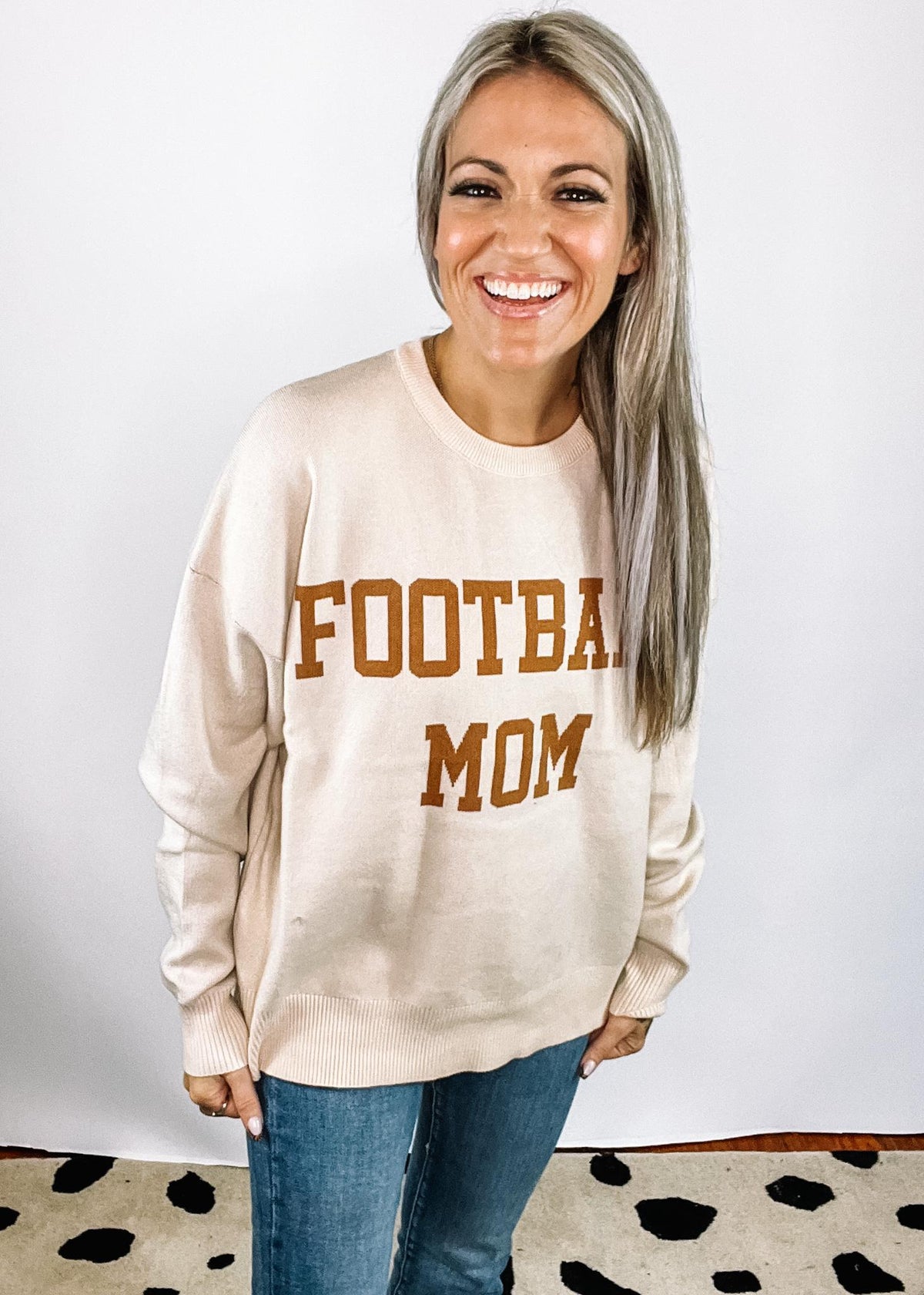 Football Mom Crew Pullover