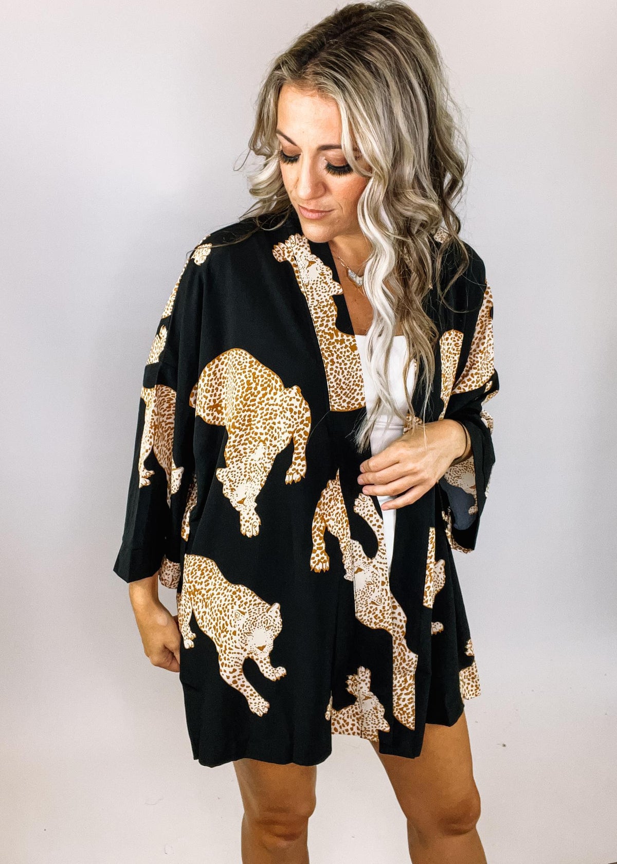 Cheetah Animal Print Kimono