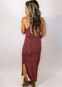 Mariana Maroon Maxi Dress