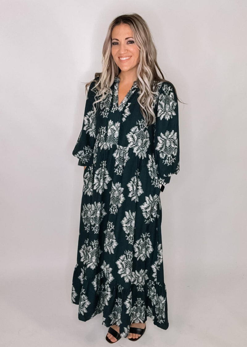 Navy Printed Jodifl Maxi Dress