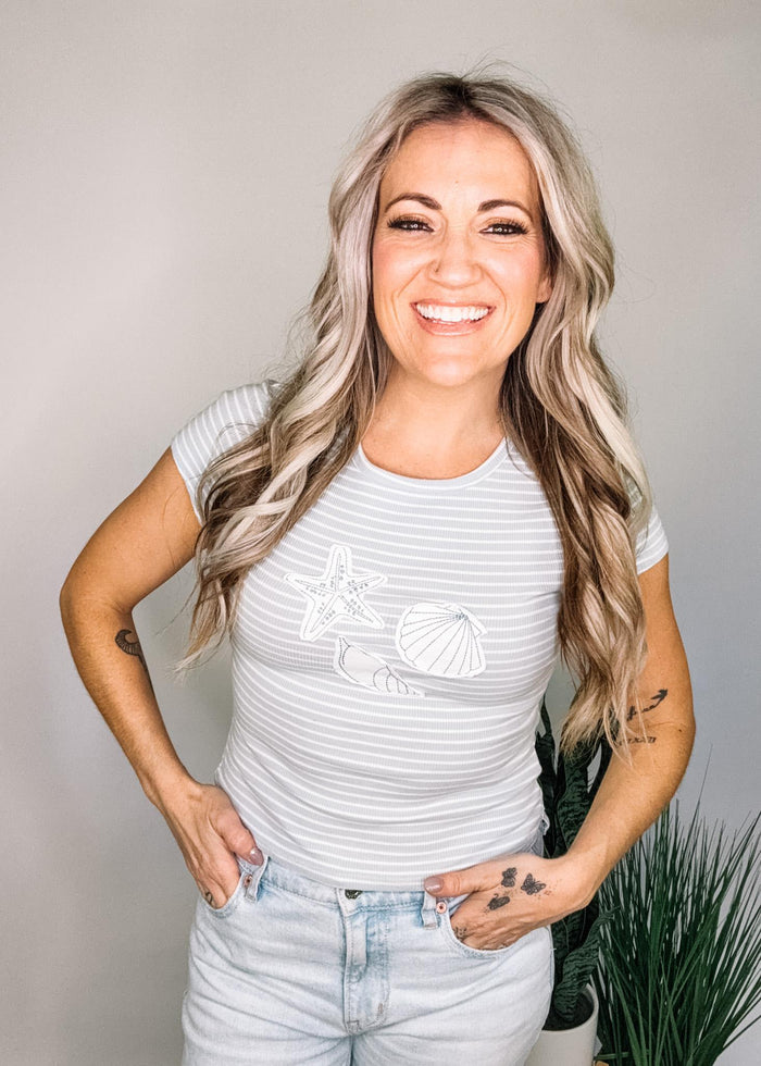 Seashell Stripe Tee