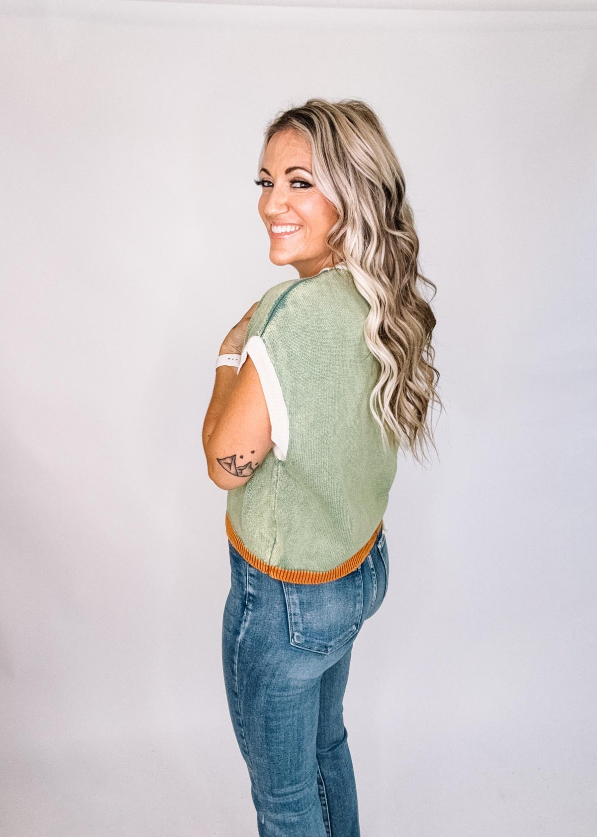 Mineral Wash Sleeveless Sweater