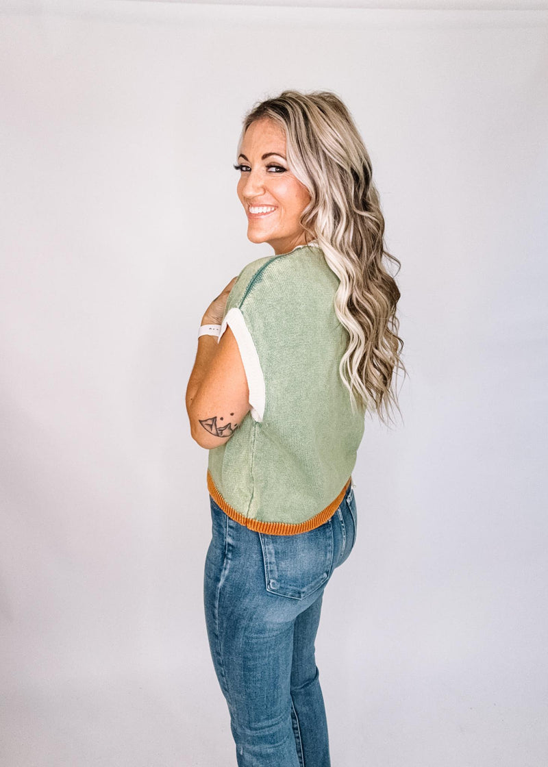 Mineral Wash Sleeveless Sweater