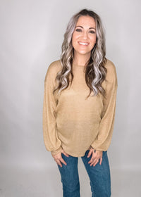 Gold Lurex Scoop Back Top