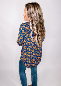 Navy Lizzy Top
