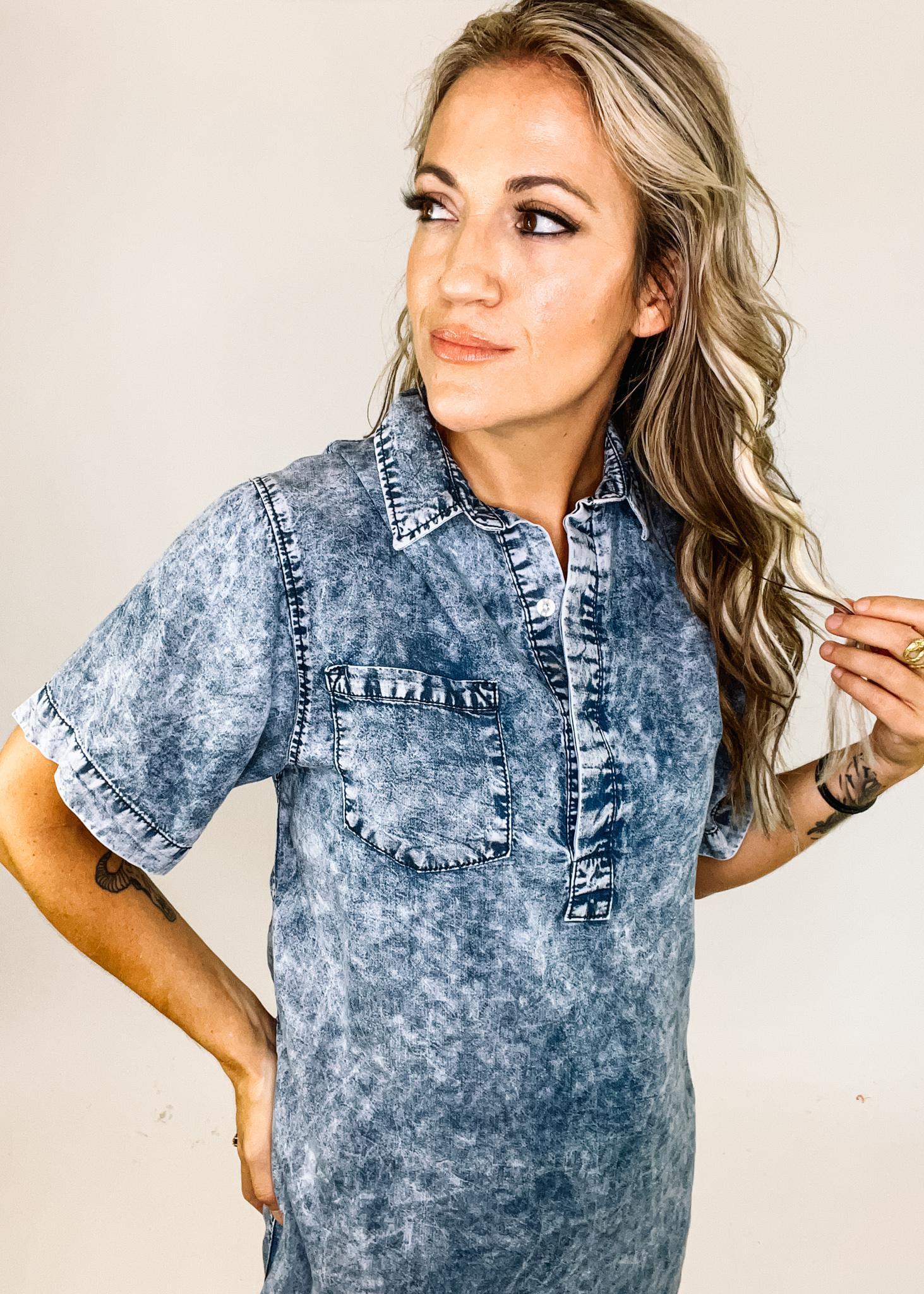 black acid wash denim dress Black Panther Acid Wash Denim Dress Style Sophistique