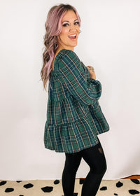 Green Holiday Plaid Tunic