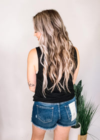 Sleeveless Top with Front Buttons
